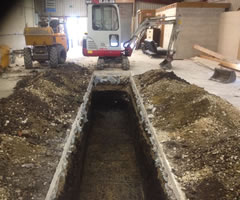 Excavation for new services