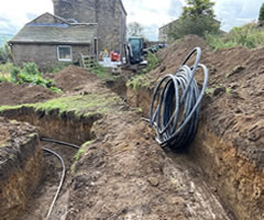 mini digger excavation